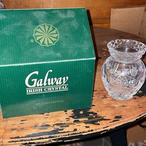 galway irish crystal small vase